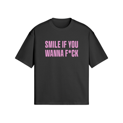 "SMILE" SHIRT BLACK